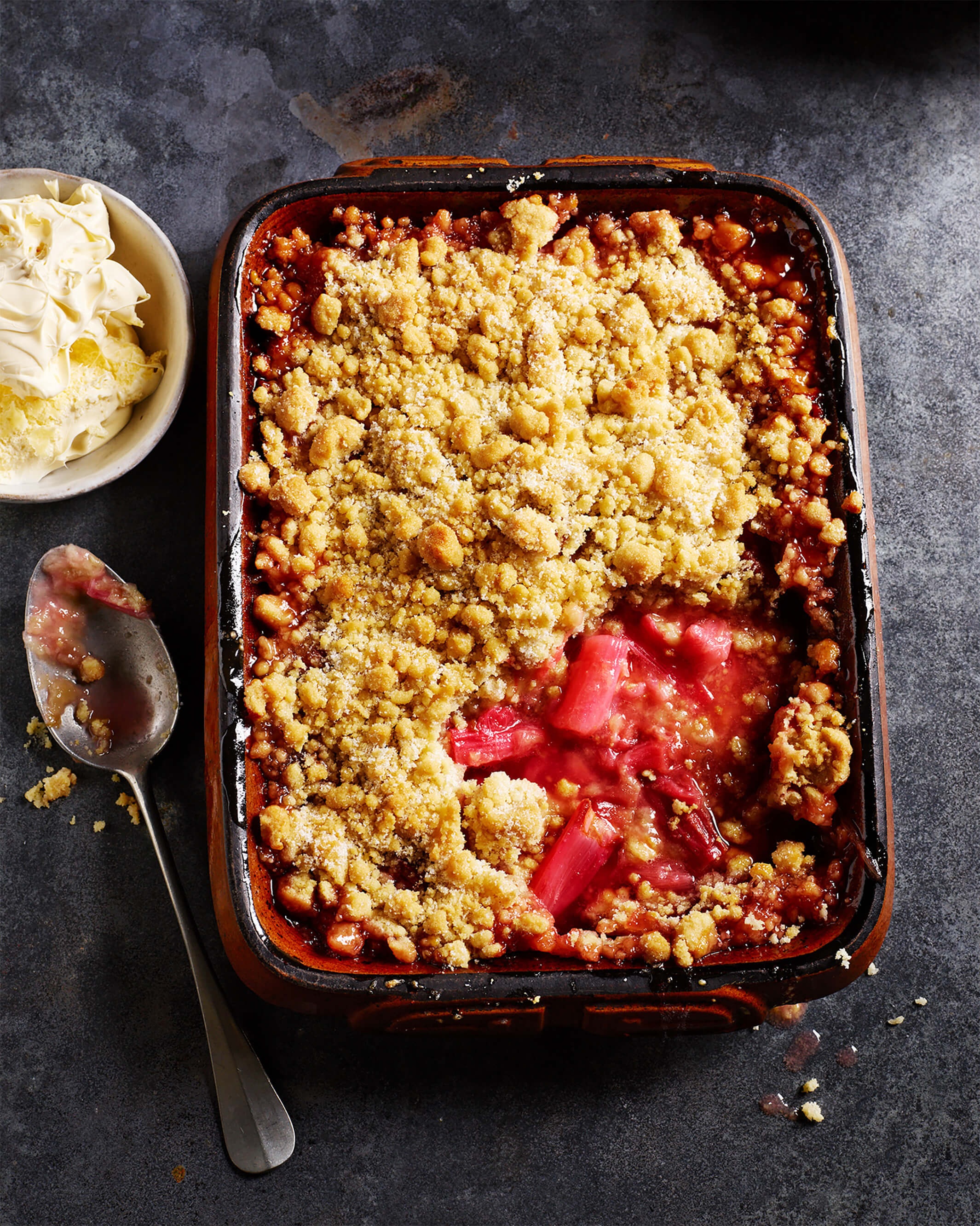 rick stein rhubarb crumble