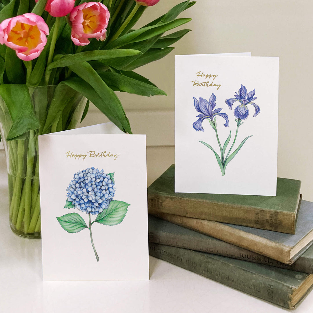 floral birthday cards