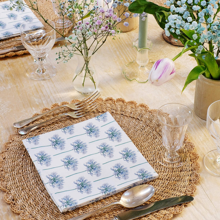 blue agapanthus flower napkins