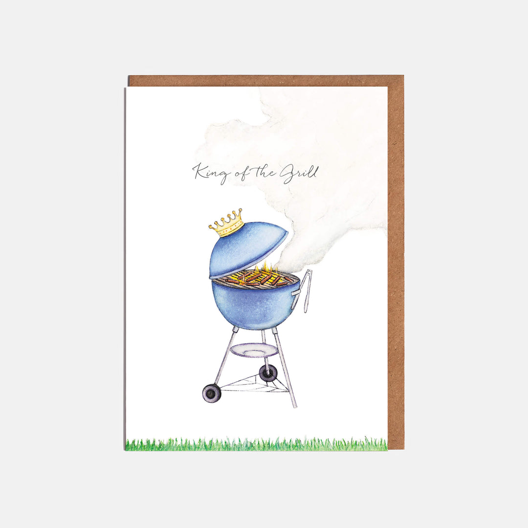 bbq fathers day card with kraft envelope