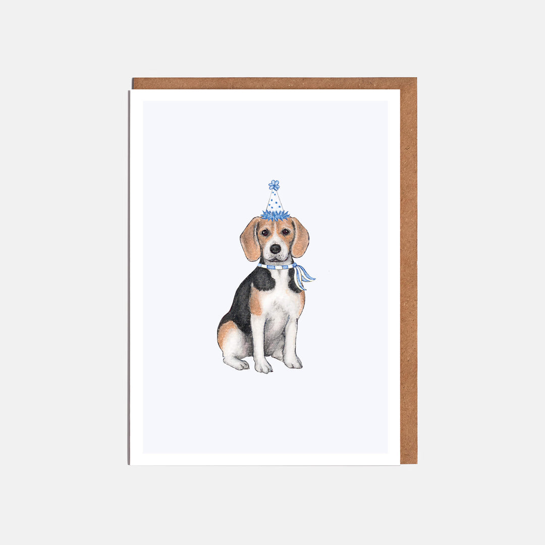 Beagle birthday card witj kfrat envelope