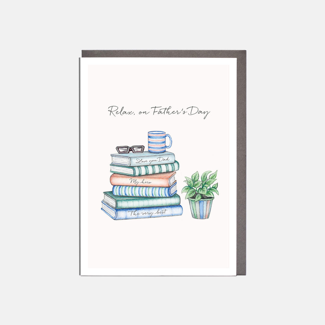 Book Father's Day Card - Relax, on Father's Day