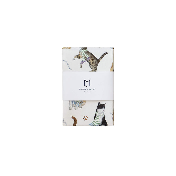 cats tea towel