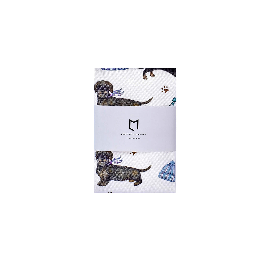 dachshund tea towel