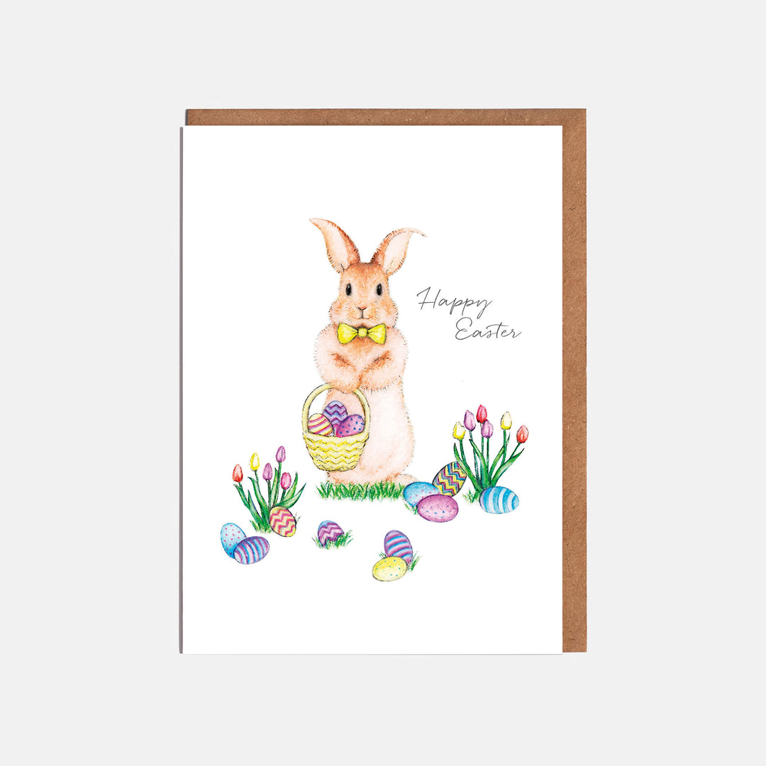 easter bunny card with kraft envelope