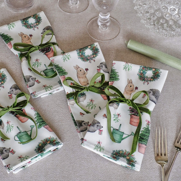 Christmas Garden Napkins (Set of 4)