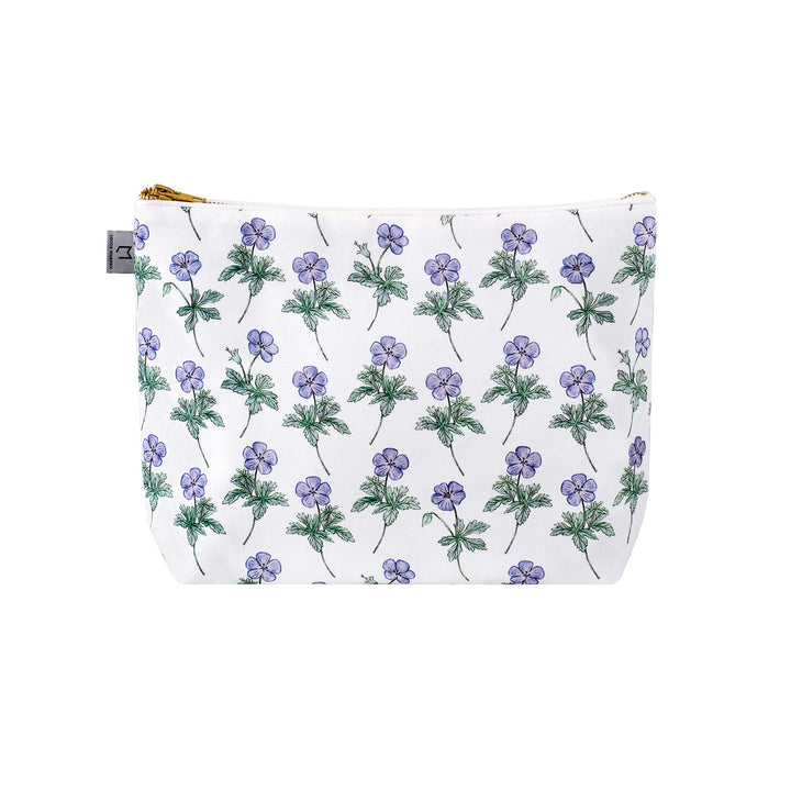 geranium floral wash bag