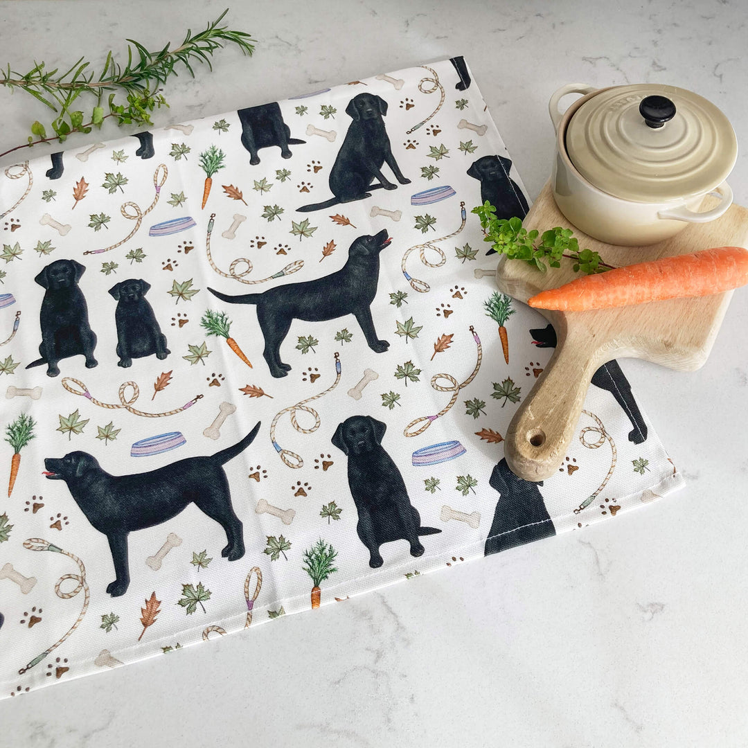 black labrador tea towel