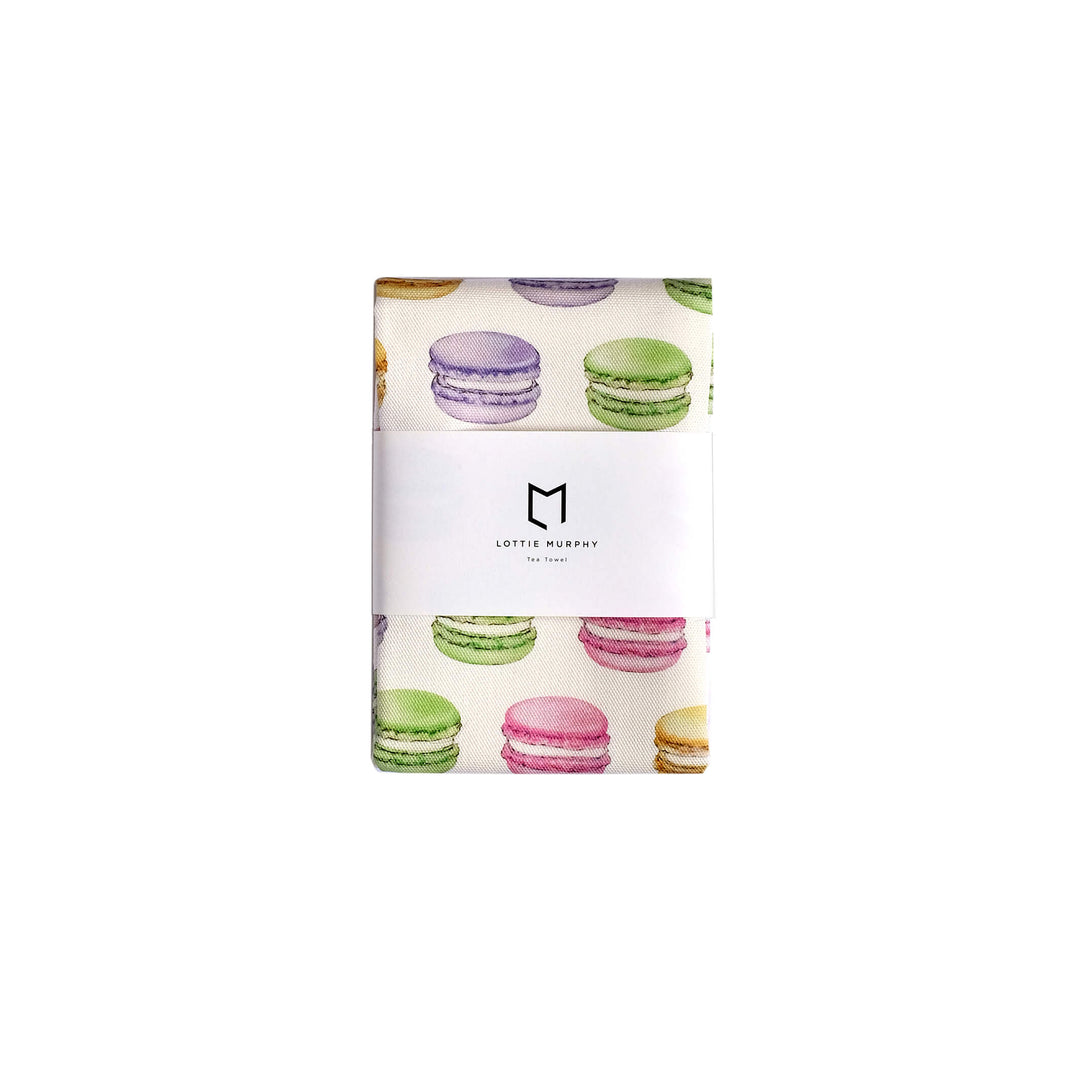 macaron tea towel