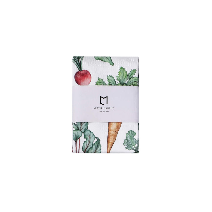 vegetable garden tea towel