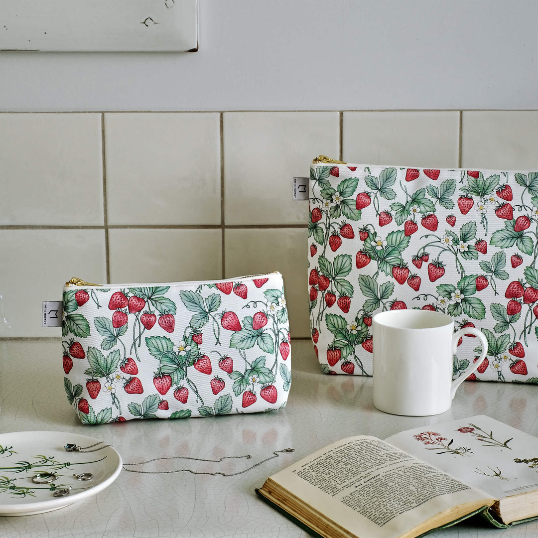 strawberry make up bag