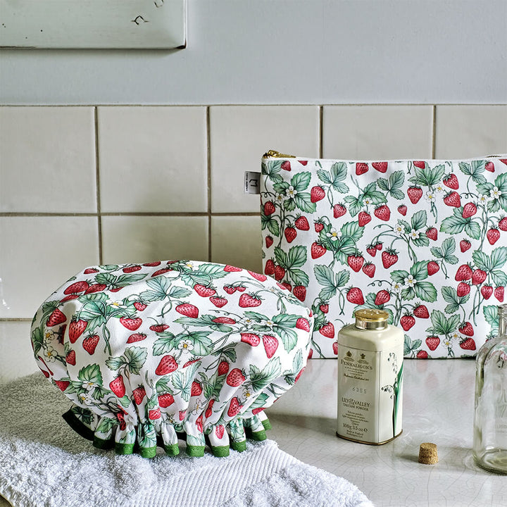 strawberry shower cap