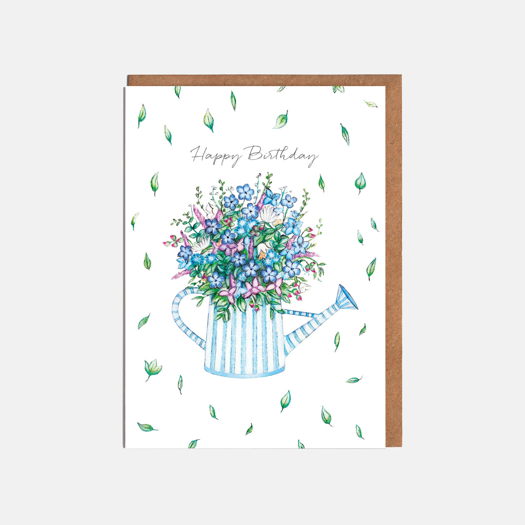 LOTTIE MURPHY Watering Can Card - Happy Birthday AF14