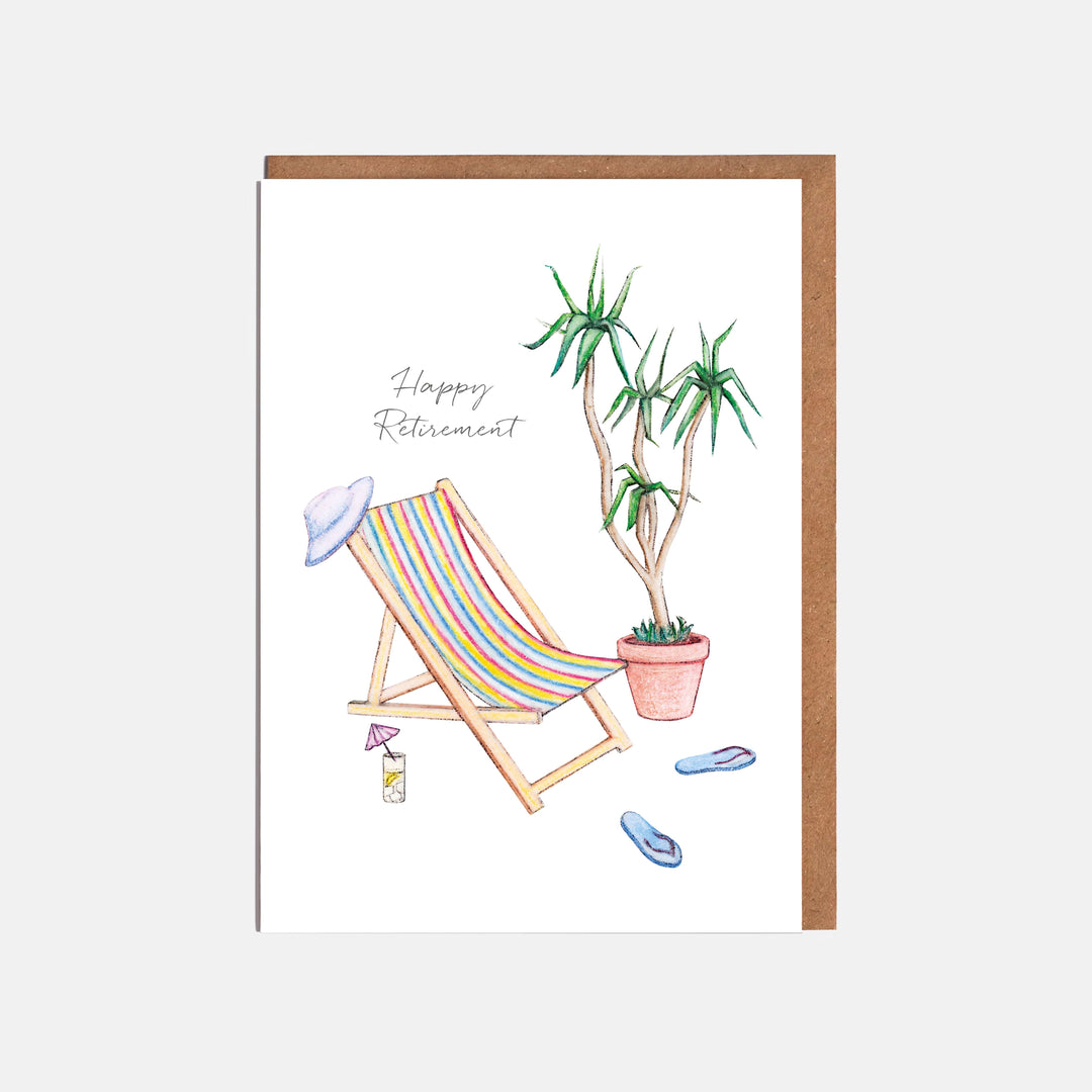 LOTTIE MURPHY Deck Chair Card - Happy Retirement AF20