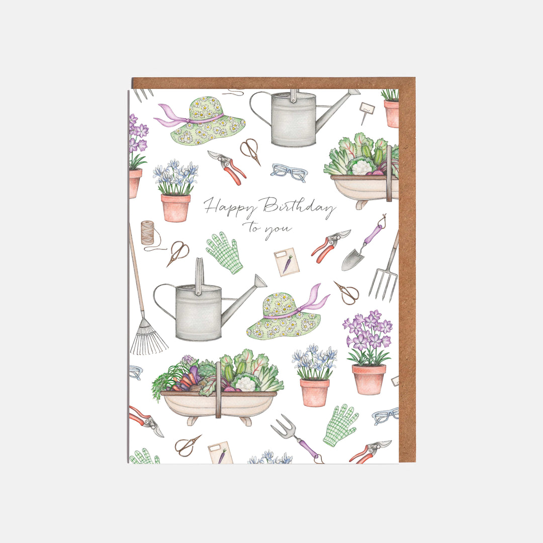 LOTTIE MURPHY Gardening Birthday Card – Happy Birthday SP21