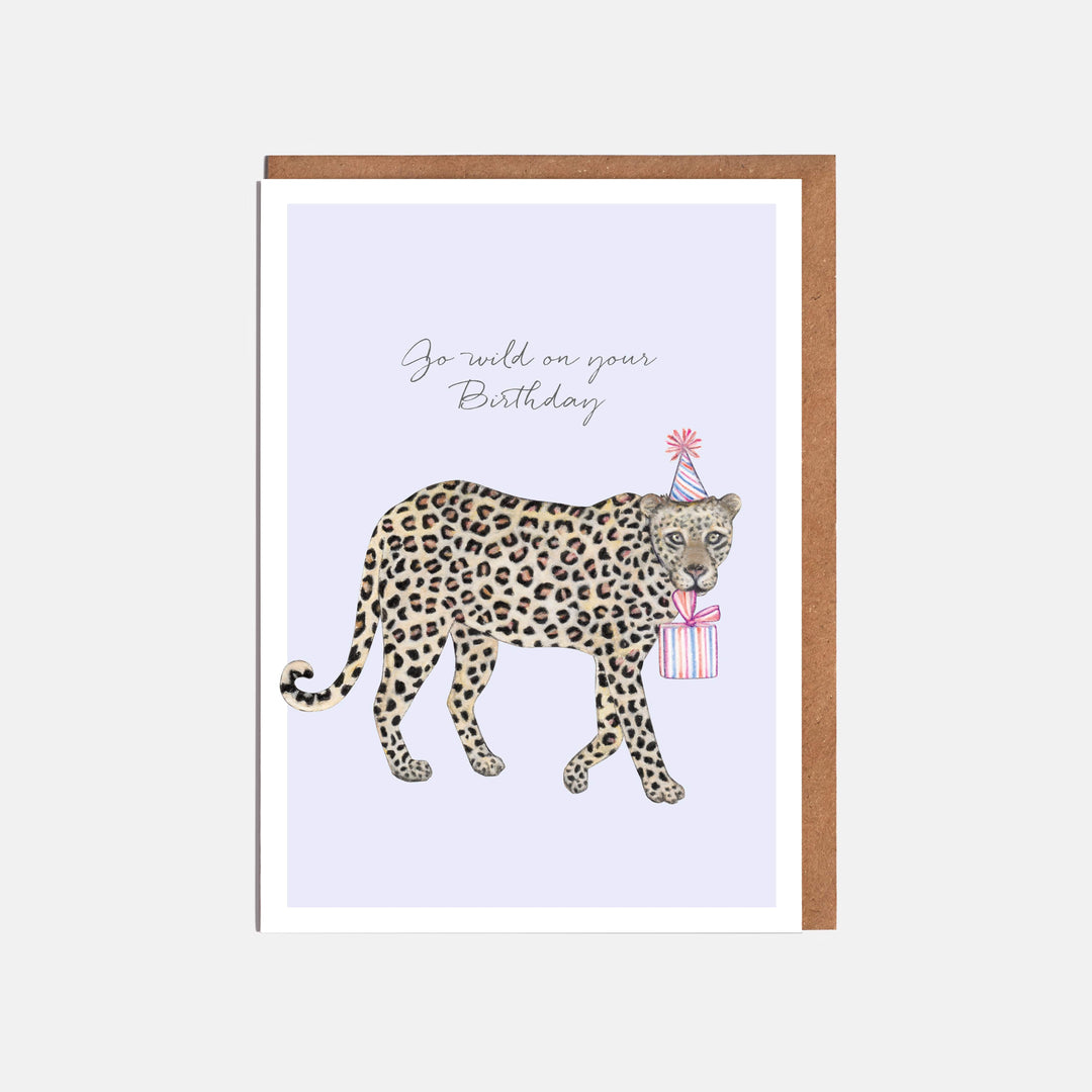 LOTTIE MURPHY Leopard Birthday Card - Go Wild On Your Birthday WC01
