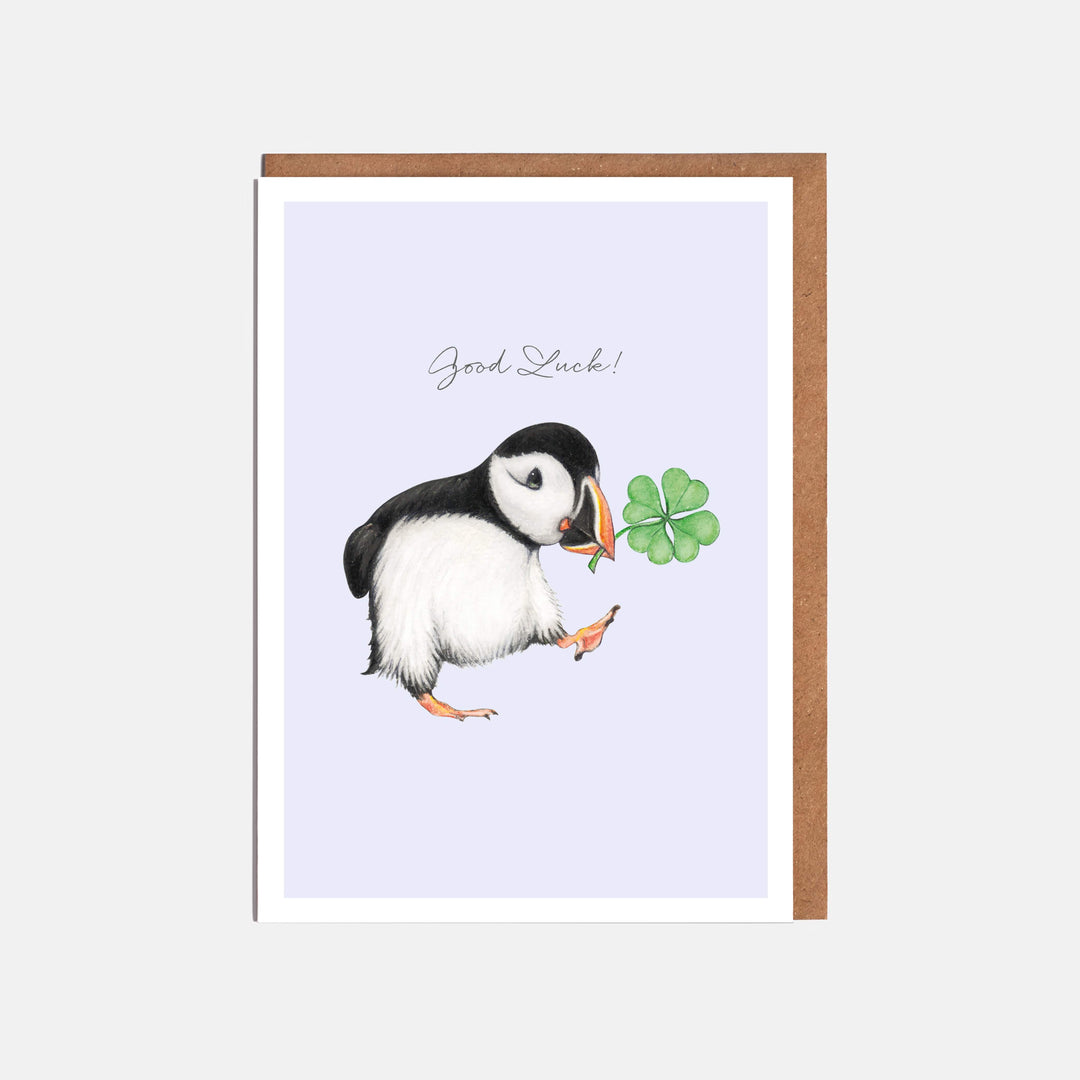 LOTTIE MURPHY Puffin Good Luck Card - Good Luck WC13