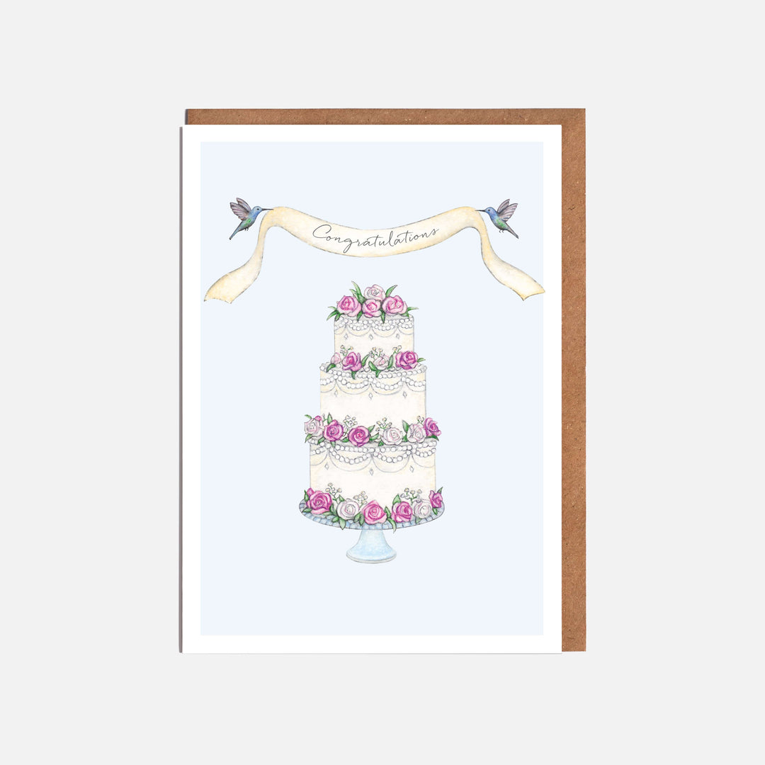 LOTTIE MURPHY Wedding Cake Card - Congratulations WC17