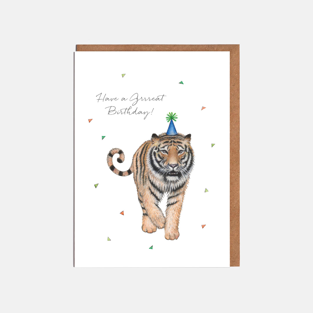 LOTTIE MURPHY Tiger Card - Have a Grrrreat Birthday! WI25