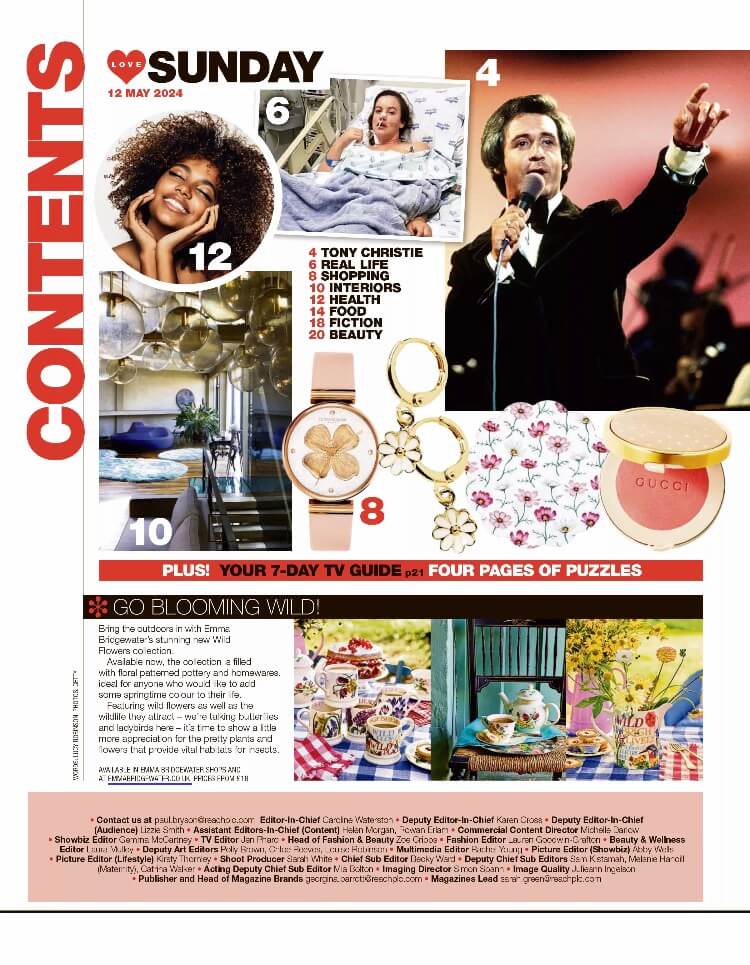 Love Sunday Magazine (Sunday Mail & Sunday People) | Print Feature ...