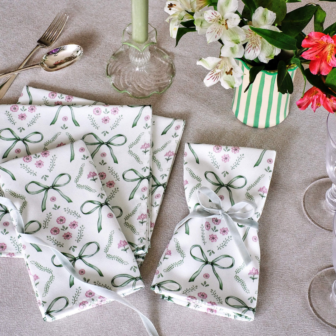 bow print napkins