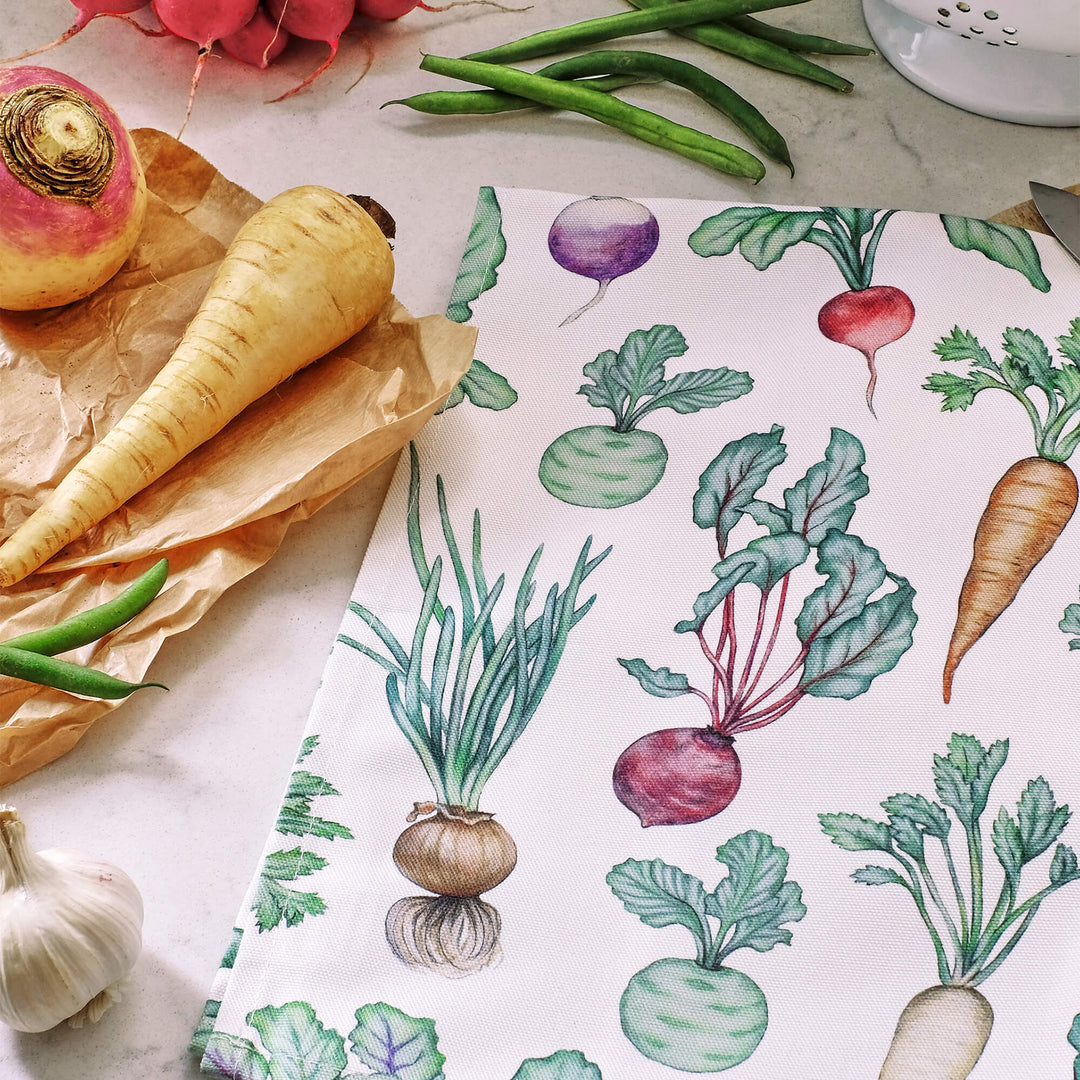 vegetable tea towel