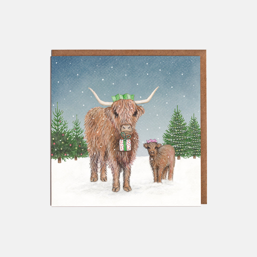 LOTTIE MURPHY Highland Cow Christmas Card Pack MB36-P