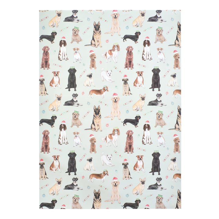 LOTTIE MURPHY Dogs in Hats Christmas Wrapping Paper WR03