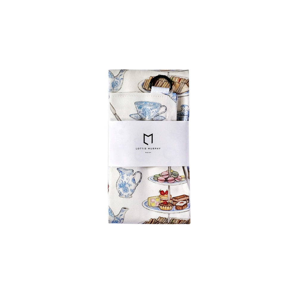 afternoon tea and cake apron