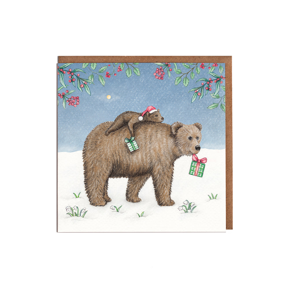 Bears christmas card pack of eight