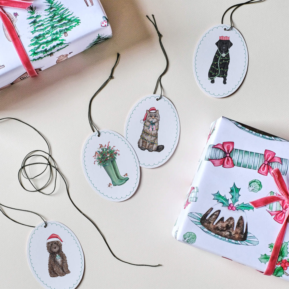 black labrador christmas gift tags