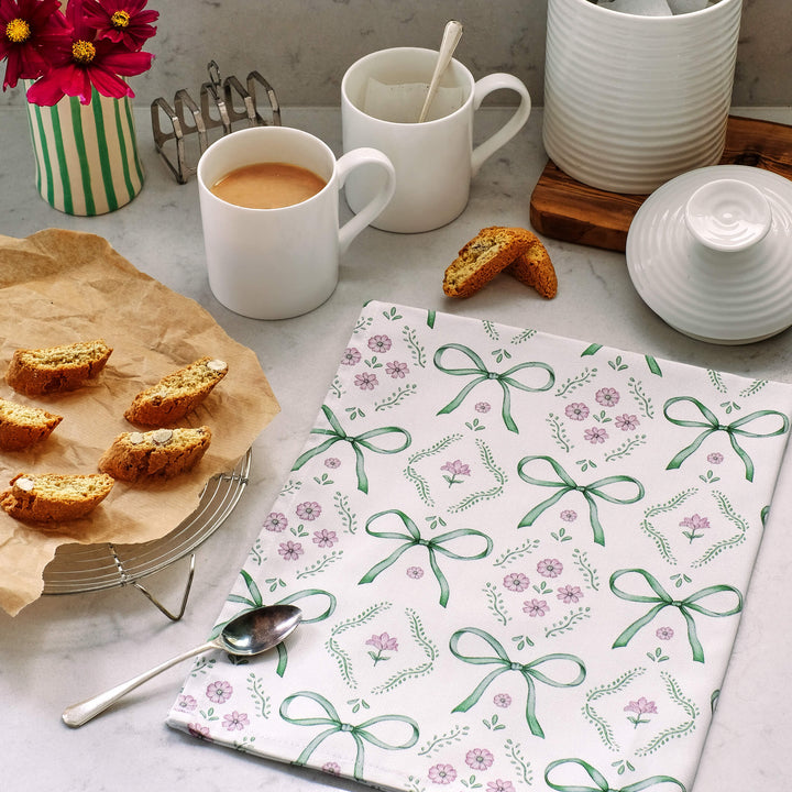 bow tea towel