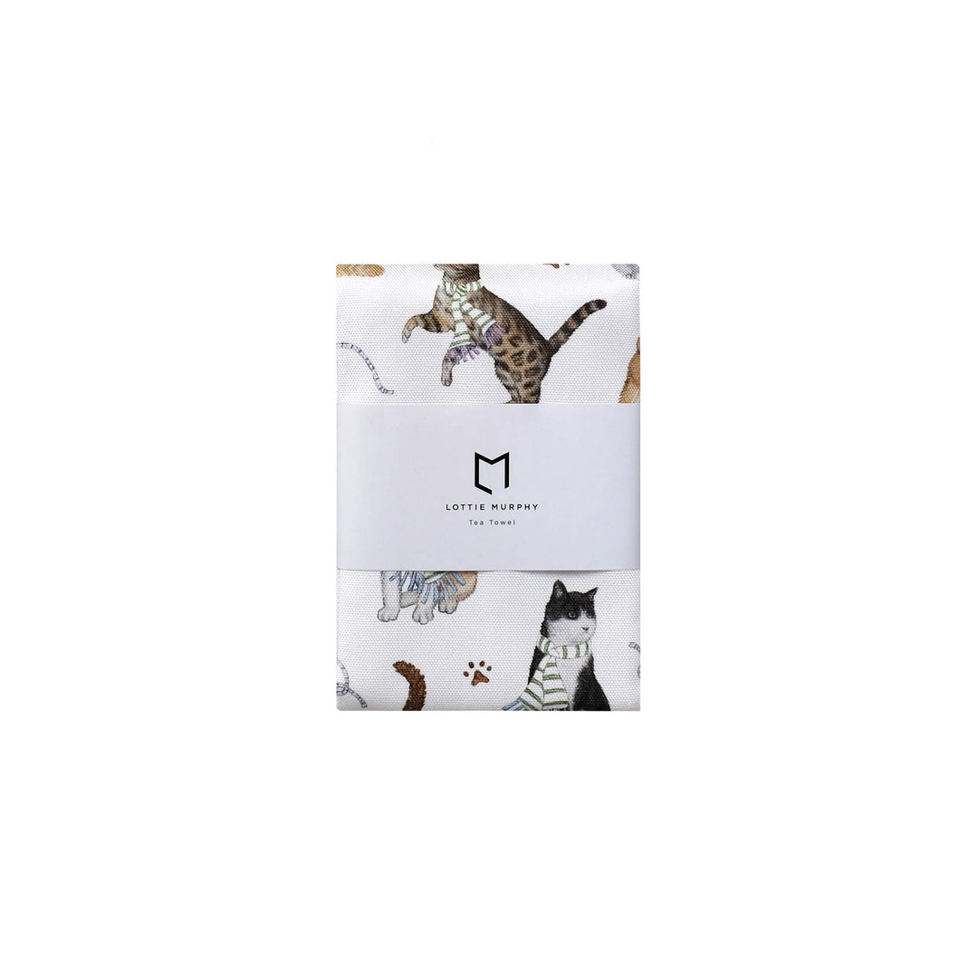 cats tea towel