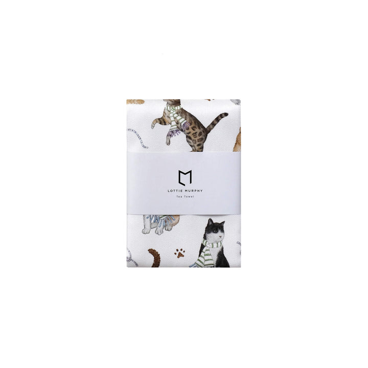 cats tea towel