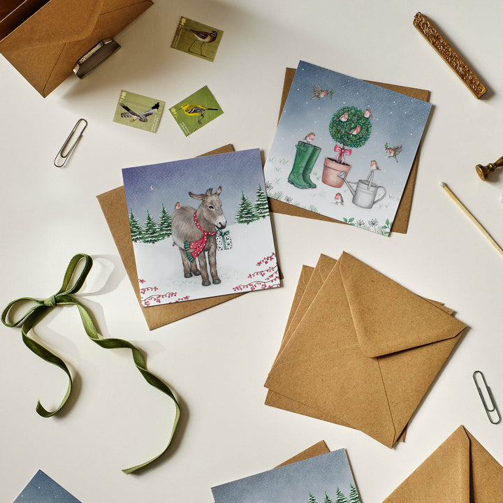 Donkey Christmas Card Pack