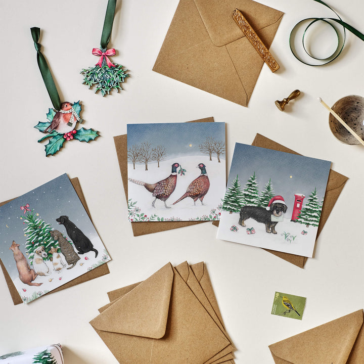 Dachshund Dog Christmas Card Pack