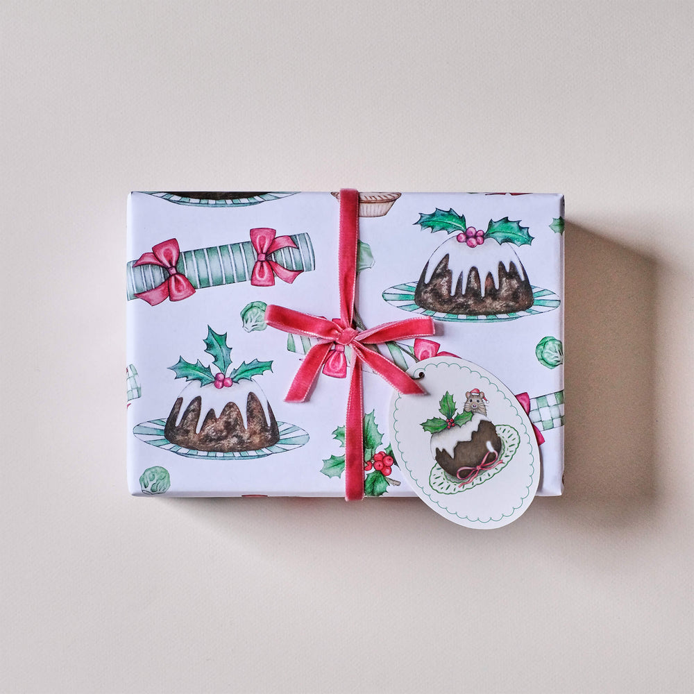 christmas pudding christmas gift tags