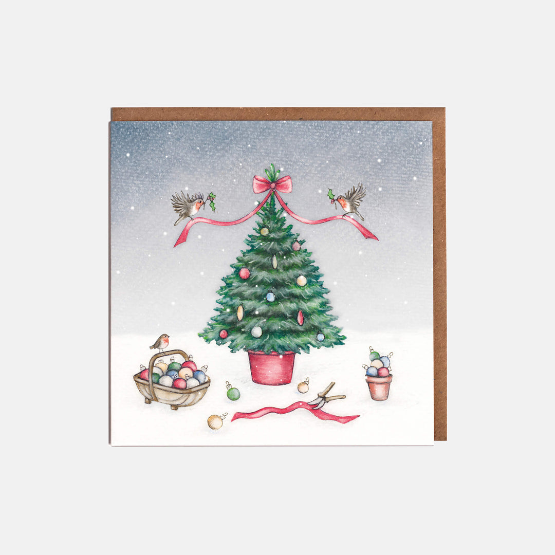 christmas tree christmas card pack