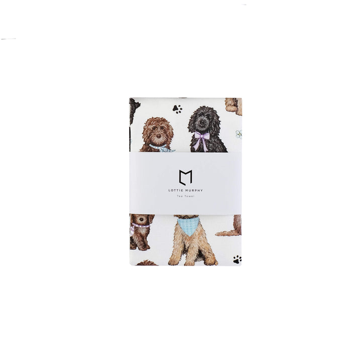 cockapoo dog cotton tea towel 