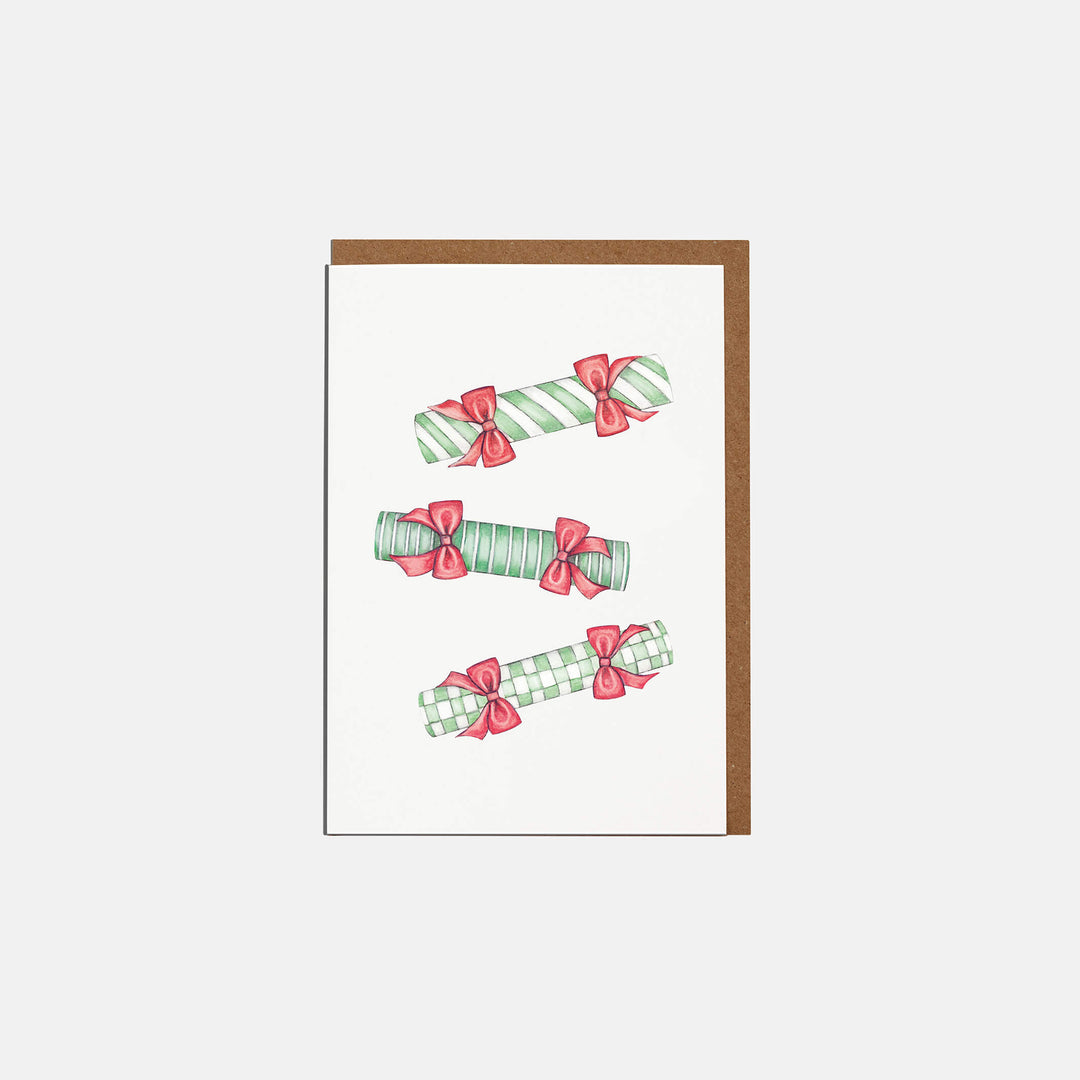 crackers mini christmas card with kraft envelope