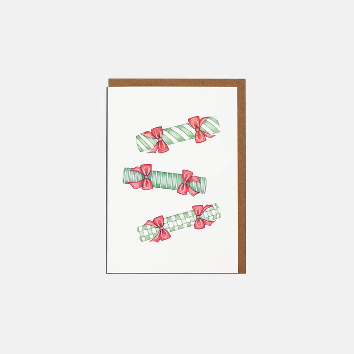 crackers mini christmas card with kraft envelope