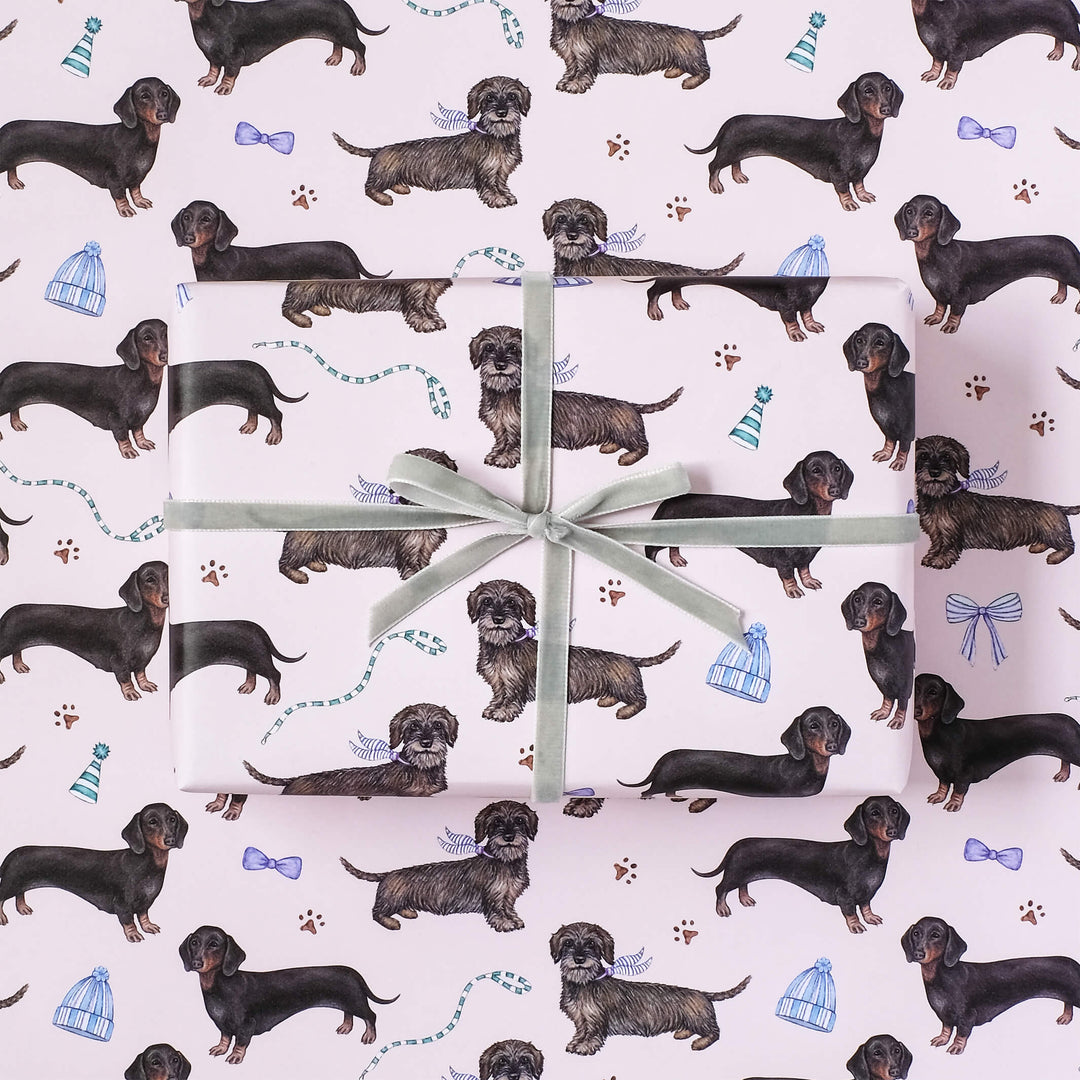 Dachshund wrapping paper