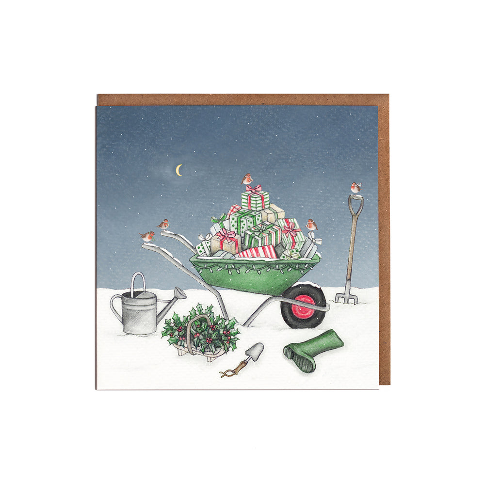 Gardening christmas card pack of eight