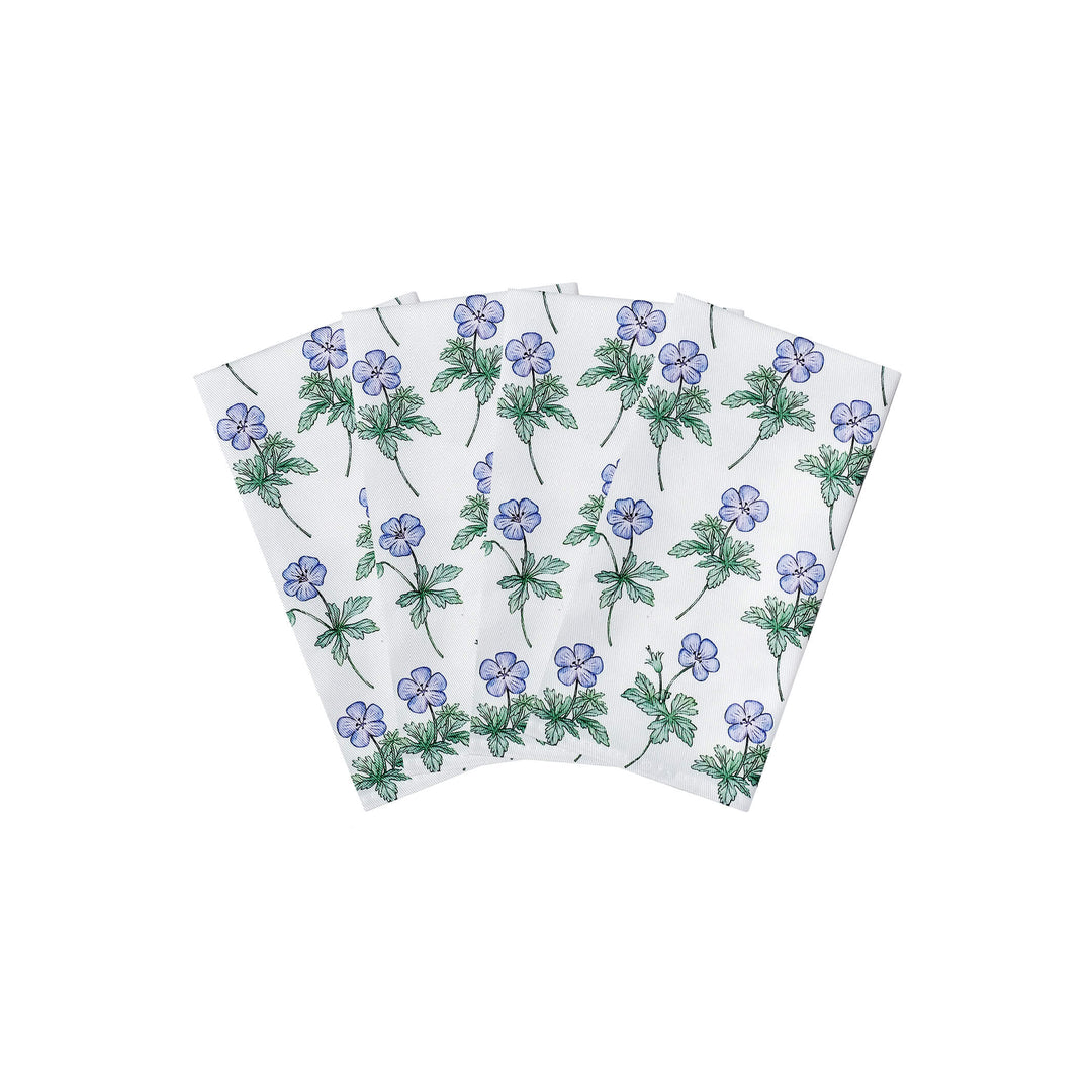 geranium floral napkings