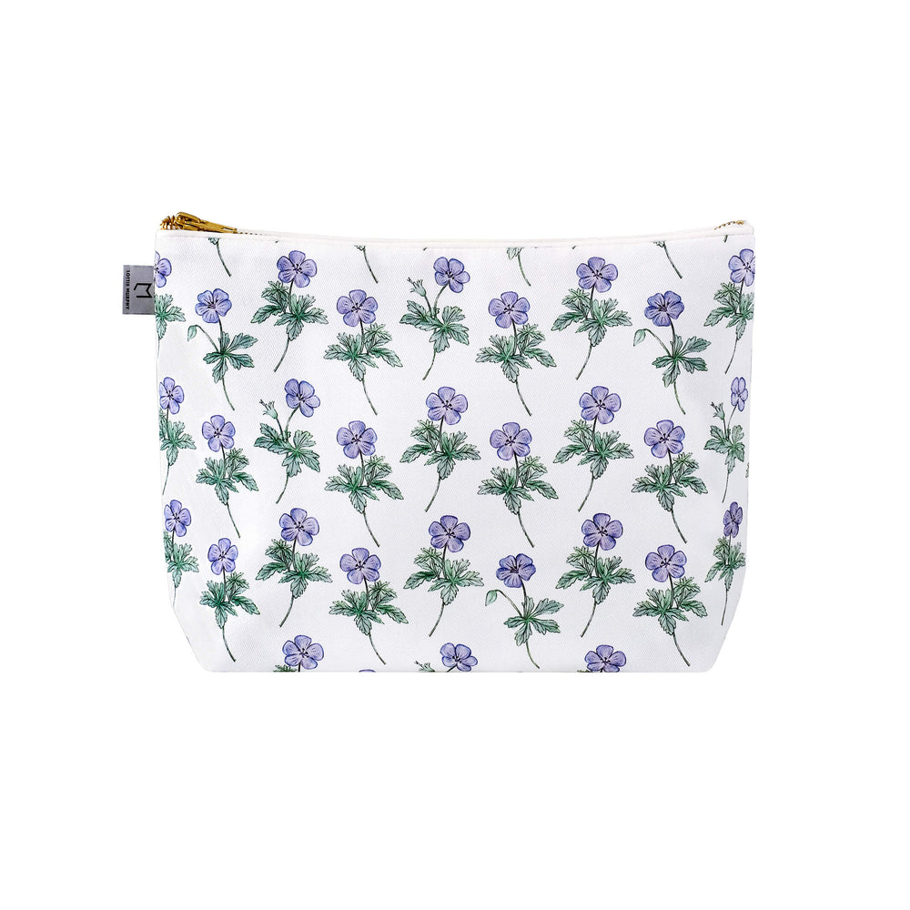 geranium floral wash bag