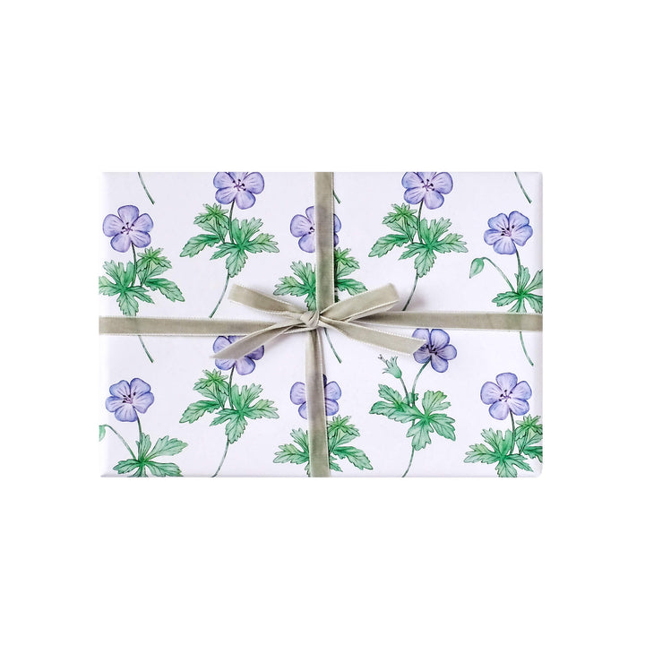 geranium floral  wrapping paper 
