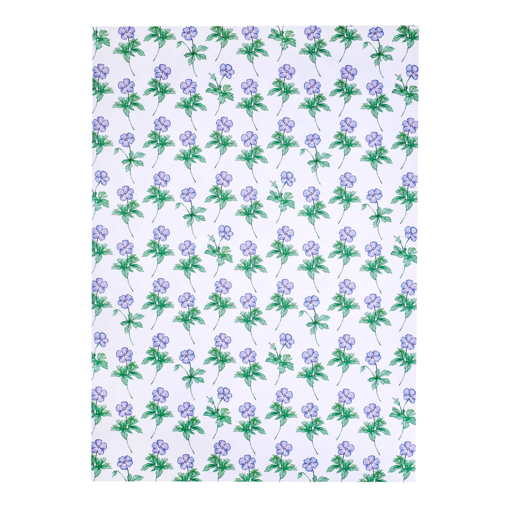  geranium floral wrapping paper sheet