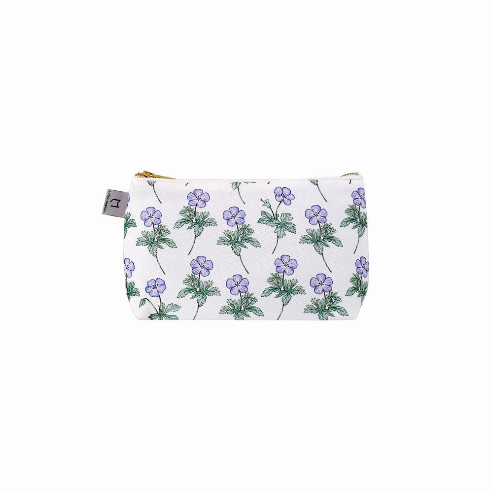 geranium floral make up bag