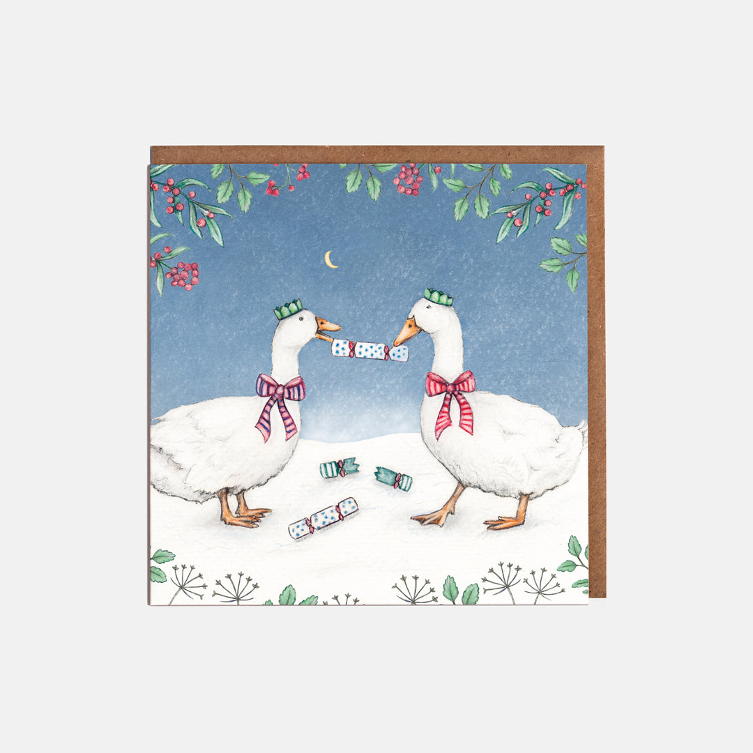 Goose christmas card pack of eight