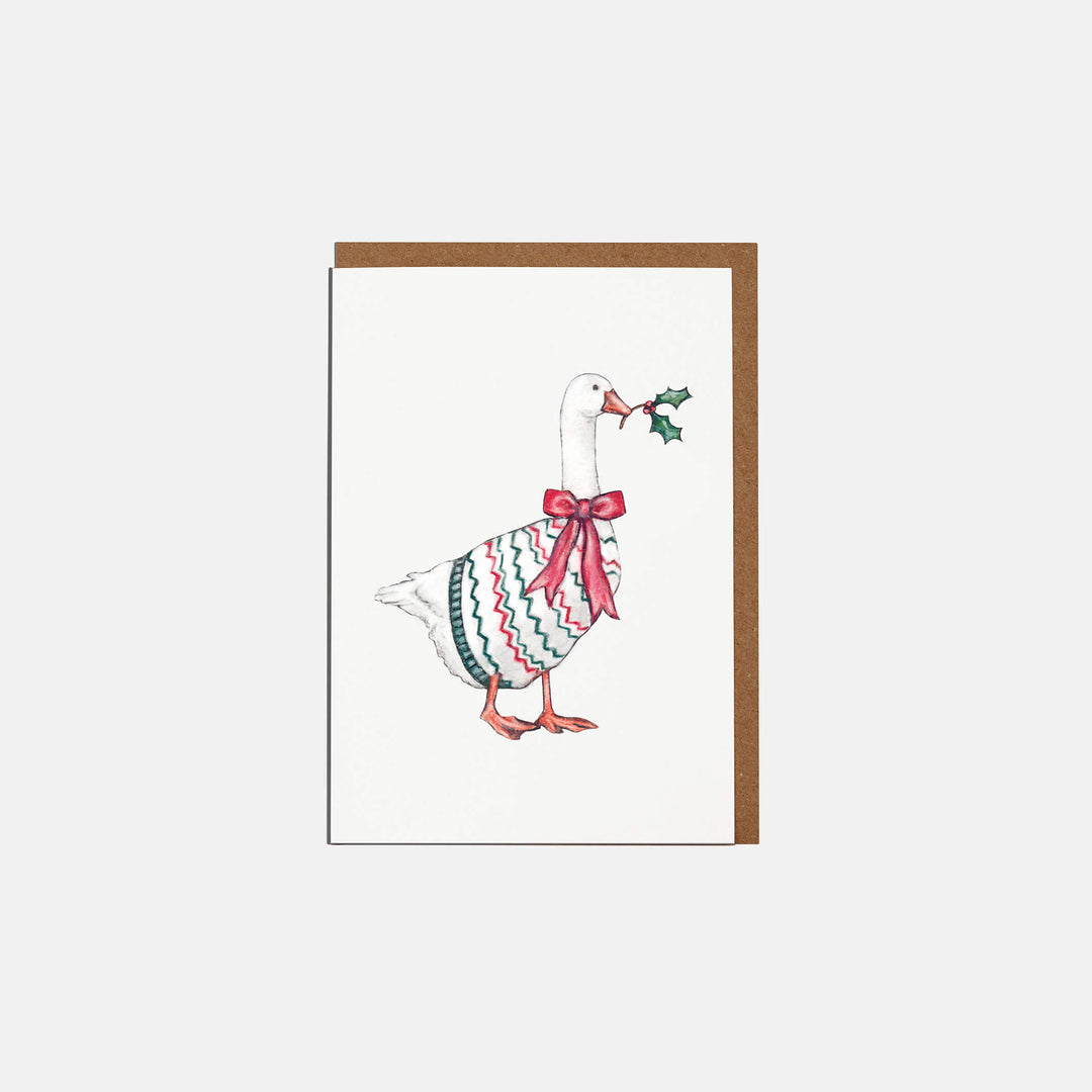 goose mini christmas card